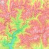 Mapa topográfico Principado de Andorra, altitud, relieve