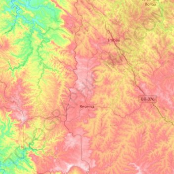 Mapa topográfico Reserva, altitud, relieve