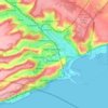 Mapa topográfico Dover, altitud, relieve