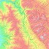 Mapa topográfico Huaylas, altitud, relieve