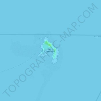 Mapa topográfico Ilha de Santo Aleixo, altitud, relieve