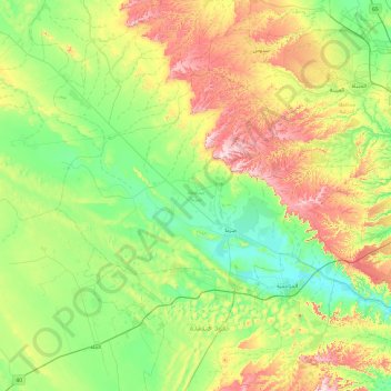 Mapa topográfico Duruma, altitud, relieve