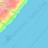 Mapa topográfico Pondoland Inshore Restricted Zone, altitud, relieve