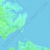 Mapa topográfico Hampton, altitud, relieve