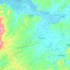 Mapa topográfico Tosagua, altitud, relieve