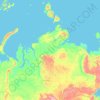 Mapa topográfico Красноярский край, altitud, relieve