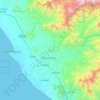 Mapa topográfico Ascope, altitud, relieve