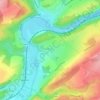 Mapa topográfico 4180, altitud, relieve