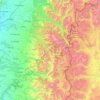 Mapa topográfico Reserva de la Biósfera Corredor Biológico Nevados de Chillán - Laguna del Laja, altitud, relieve