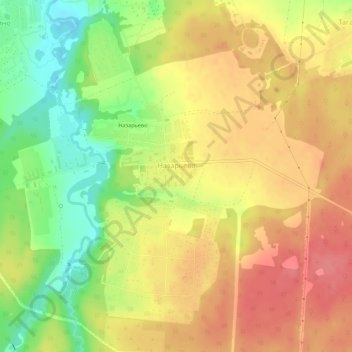 Mapa topográfico Назарьево, altitud, relieve