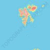 Mapa topográfico Svalbard and Jan Mayen, altitud, relieve