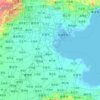 Mapa topográfico Tianjin, altitud, relieve