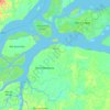 Mapa topográfico Afuá, altitud, relieve