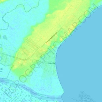 Mapa topográfico Laranjal / Z3, altitud, relieve