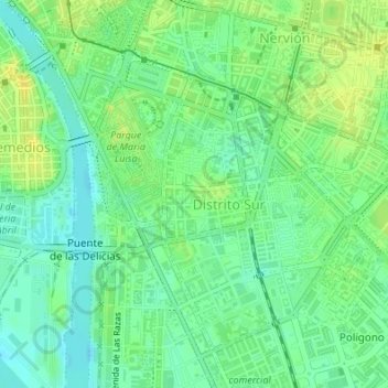 Mapa topográfico El Porvenir, altitud, relieve