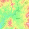 Mapa topográfico Tehuitzingo, altitud, relieve