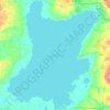 Mapa topográfico Lough Neagh, altitud, relieve