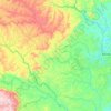 Mapa topográfico Medeiros, altitud, relieve