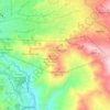 Mapa topográfico Patrimonio Natural Paisajístico Muela del Diablo y Cerro de Pachajalla, altitud, relieve