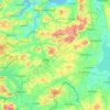 Mapa topográfico Comté de Tyrone, altitud, relieve