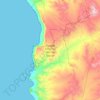 Mapa topográfico Parque Nacional Pan de Azúcar, altitud, relieve