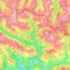 Mapa topográfico Bielsa, altitud, relieve