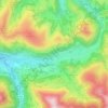 Mapa topográfico Cheust, altitud, relieve