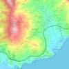 Mapa topográfico Gualchos, altitud, relieve