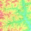 Mapa topográfico Bangalore East, altitud, relieve