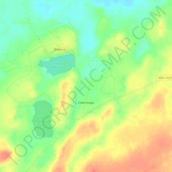 Mapa topográfico Самсонцы, altitud, relieve