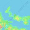 Mapa topográfico Isla del Príncipe Eduardo, altitud, relieve