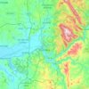 Mapa topográfico Coímbra, altitud, relieve