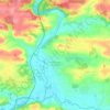 Mapa topográfico Sainte-Anne-sur-Vilaine, altitud, relieve