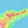 Mapa topográfico Parque Rural de Anaga, altitud, relieve