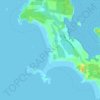 Mapa topográfico Chesterman Beach, altitud, relieve