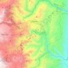Mapa topográfico Líbano, altitud, relieve