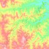 Mapa topográfico Inimutaba, altitud, relieve