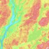 Mapa topográfico Ale kommun, altitud, relieve