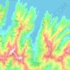 Mapa topográfico Pigeon Bay, altitud, relieve