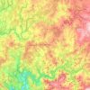 Mapa topográfico Arzúa, altitud, relieve