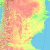 Mapa topográfico Chubut, altitud, relieve