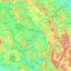 Mapa topográfico Umbria, altitud, relieve