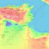 Mapa topográfico Túnez, altitud, relieve