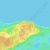 Mapa topográfico форт Красная Горка, altitud, relieve