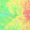 Mapa topográfico Charente, altitud, relieve