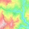 Mapa topográfico Cáqueza, altitud, relieve
