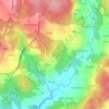 Mapa topográfico Oza, altitud, relieve