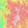 Mapa topográfico Meseta de Millevaches, altitud, relieve