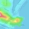 Mapa topográfico Middleton Beach, altitud, relieve