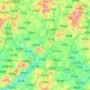 Mapa topográfico Longchuan, altitud, relieve
